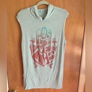 Urban Outfitters Positive Vibes Sleeveless Hoodie Size XL